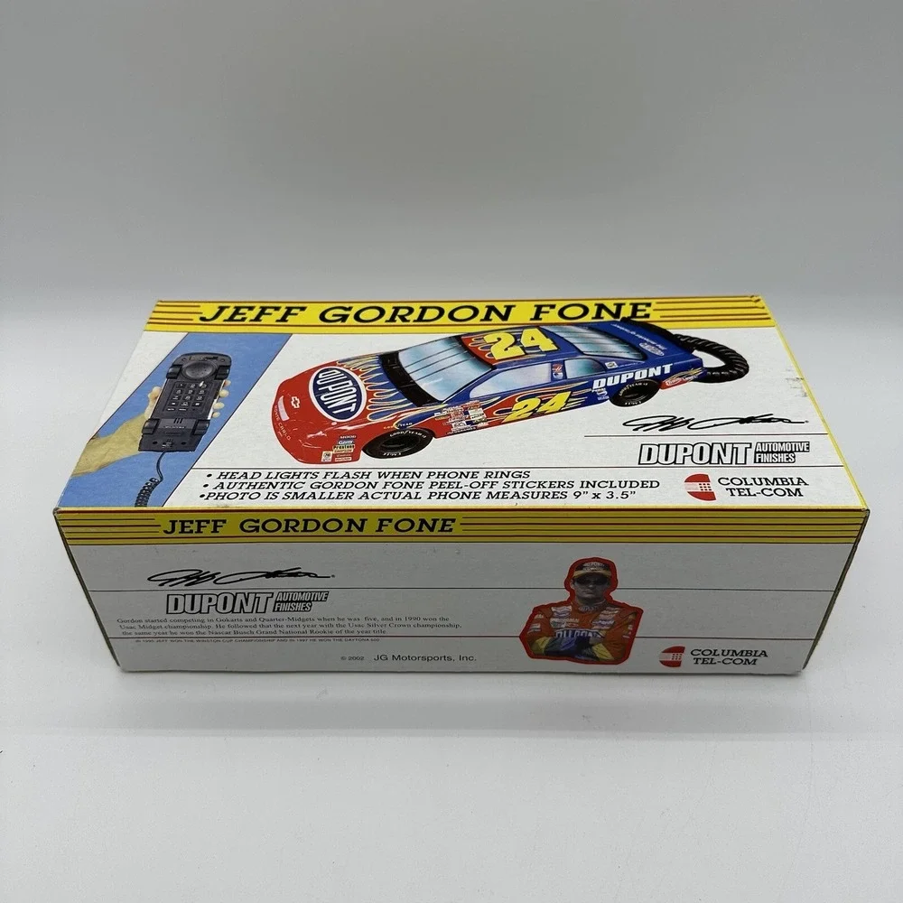 Columbia Tel-Com 1998 Jeff Gordon Fone #24 Racing Car Telephone w/ Box Phone
